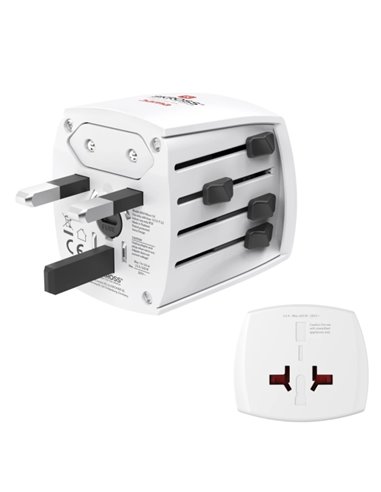 Hama Adaptateur de Viaje Universal - Potencia Jusqu'à 625W - Voltaje 100-250V - Couleur Blanc