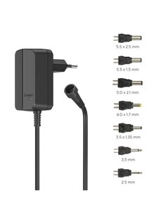 Hama Alimentation Multidispositivo - Potencia 3.6W - Voltaje 12V - Indicateur LED - 7 Adaptadores - Intensidad Maxima 0.3A - Vol