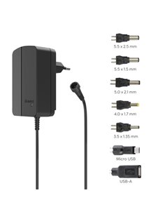 Hama Alimentation Multidispositivo - Potencia 18W - Voltaje 12V - Indicateur LED - 7 Adaptadores - Intensidad Maxima 1.5A - Volt