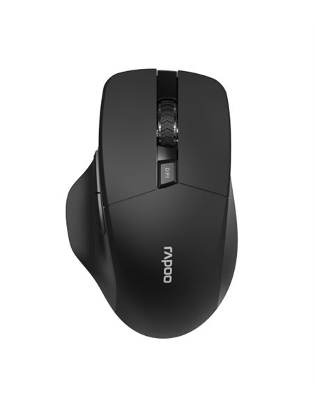 Rapoo M610 Souris Inalambrico - Bluetooh et 2.4GHz - 1600 DPI - Batterie Rechargeable Ecologica - Couleur Noir