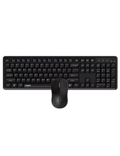 Rapoo 8150M Silent Pack Clavier + Souris Inalambricos - Bluetooth et 2.4GHz - Souris 1300 DPI - Autonomie jusqu'à 12 Meses - Cou