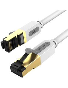 Vention Câble de Réseau Cat.7 SFTP - Longueur 0.5m - Vitesse Jusqu'à 10Gbps - 28AWG - Cubierta de PVC - Conectores Chapados en O
