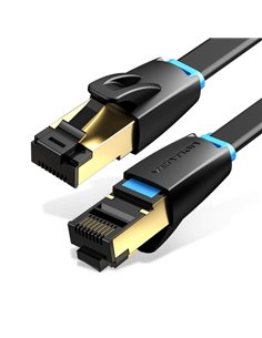 Vention Câble de Réseau Cat.8 UTP - Longueur 5m - Vitesse Jusqu'à 40Gbps - 30AWG - Conectores Chapados en Oro - Couleur Noir