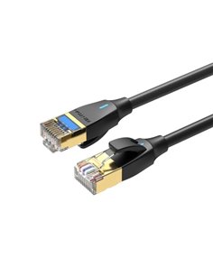 Vention Câble de Réseau Cat.8 SFTP - Longueur 1.5m - Vitesse Jusqu'à 40Gbps - 30AWG - Cubierta de PVC - Blindaje Multicapa - Con