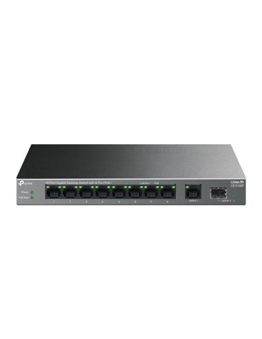 TP-Link LS1210GP LiteWave Switch 10 Puertos - No Administrado - 8xRJ45 PoE+ 1Gbps - 2xRJ45 1Gbps - Conmutacion Jusqu'à 20Gbps - 