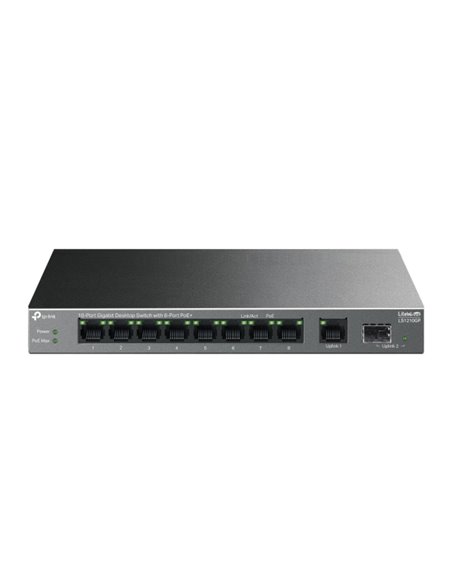 TP-Link LS1210GP LiteWave Switch 10 Puertos - No Administrado - 8xRJ45 PoE+ 1Gbps - 2xRJ45 1Gbps - Conmutacion Jusqu'à 20Gbps - 