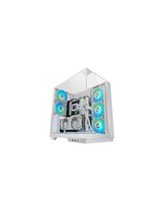 Mars Gaming MC-3GF Boîte Torre ATX - 2 Ventiladores ARGB Traseros Preinstalados - Triple Cristal Templado - Montaje Vertical Pou
