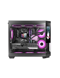 Mars Gaming MC‑3TCORELCDM Minitorre Ultracompacta - Support MicroATX/Mini-ITX - Triple Cristal Templado - Écran IPS de 7.2” Pers