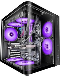 Mars Gaming MC-CURV Boîte Torre ATX - Cristal Templado Curvo Continu - Double caméra - Conectividad USB-C et USB 3.0 - 7 Ranuras