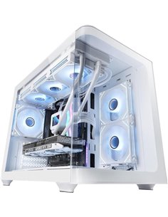 Mars Gaming MC-FUSIONM Minitorre Ultracompacta - Support MicroATX/Mini-ITX - Cristal Templado Curvo Continu - Support Pour Refri