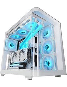 Mars Gaming MC-FUSION Boîte Torre ATX - Cristal Templado Curvo Continu - Supporte Refrigeracion Liquida - Capacité Jusqu'à 10 Ve