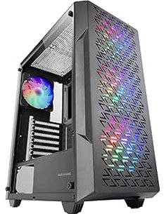 Mars Gaming MC-GEO Boîte Torre ATX - 4 Ventiladores de 120mm FRGB - Rejilla Avant Metalica - Double caméra - 7 Ranuras de Expans