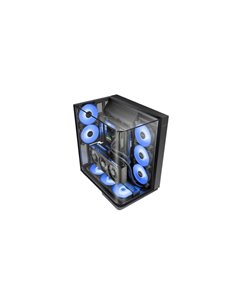 Mars Gaming MC-INFINIO Boîte Torre ATX - 2 Ventiladores de 120mm FRGB - Cristal Templado Curvo Continu - Montaje Vertical Pour G