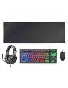 Mars Gaming MCP-RGB3 Combo Gaming 4en1 - Clavier TKL H-Mech - Souris 3200 DPI RGB - Écouteurs FRGB Cancelacion Ruido - Tapis de 