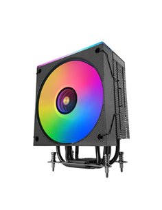 Mars Gaming MCPU-LCD Disipador CPU - Potencia TDP Jusqu'à 300W - 6 Tubos HCT - Ventilateur PWM FDB de 120mm - Écran LCD - Câble 