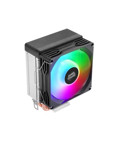 Mars Gaming MCPU-X2 Disipador CPU - Potencia TDP Jusqu'à 150W - 2 Tubos - Silencioso - Ventilateur PWM FDB de 120mm - Comprend A