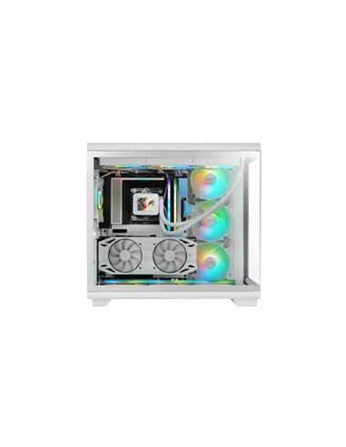 Mars Gaming MC-REV Boîte Torre ATX - Tres Ventiladores ARGB - Double Cristal Templado - Double caméra - 7 Ranuras de Expansion -