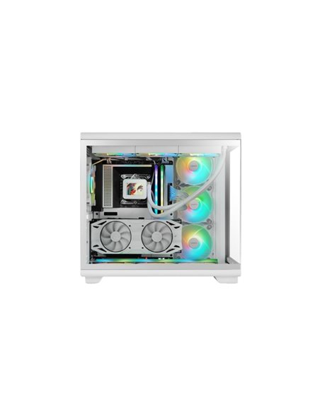 Mars Gaming MC-REV Boîte Torre ATX - Tres Ventiladores ARGB - Double Cristal Templado - Double caméra - 7 Ranuras de Expansion -