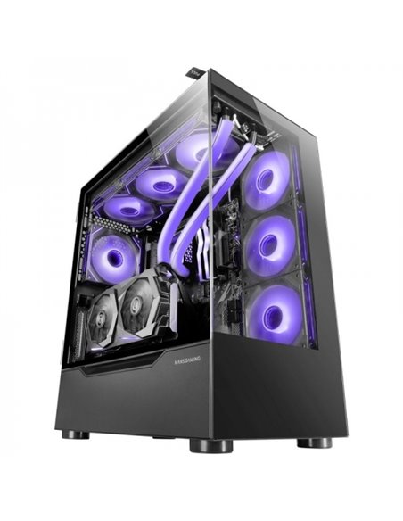 Mars Gaming MC-ULT Boîte Gaming CUSTOM - Double Cristal Templado - Support E-ATX - Refrigeracion Liquida - Capacité Pour 9 Venti