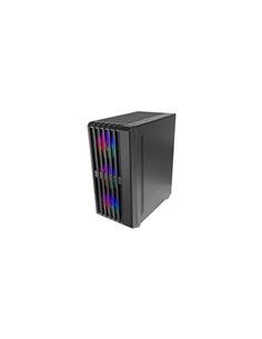 Mars Gaming MC-VAULT Boîte Torre ATX - 4 Ventiladores de 120mm ARGB - Ventana Latéral de Cristal Templado - Rejilla Avant et Sup