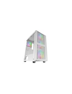 Mars Gaming MC-VAULT Boîte Torre ATX - 4 Ventiladores de 120mm ARGB - Ventana Latéral de Cristal Templado - Rejilla Avant et Sup