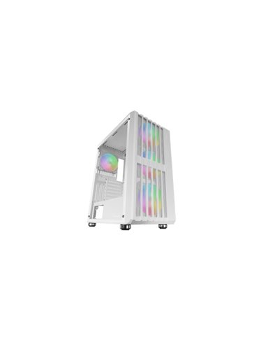 Mars Gaming MC-VAULT Boîte Torre ATX - 4 Ventiladores de 120mm ARGB - Ventana Latéral de Cristal Templado - Rejilla Avant et Sup