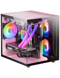 Mars Gaming MC-VIEW Minitorre Gaming Custom Premium - Cristal Templado - Estructura Modular - Support 7 Ventiladores - Compatibl