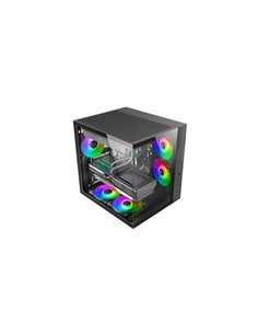 Mars Gaming MCV-ONE Boîte Torre ATX - Ventilateur de 120mm FRGB Trasero - Cristal Templado Curvo Continu - Double caméra - 7 Ran