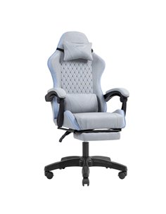 Mars Gaming MGC-X FABRIC Silla Gaming Ergonomica - Reposapies Extensible - Cojines Lumbar et Cervical - 660x540x1250mm - Tejido 