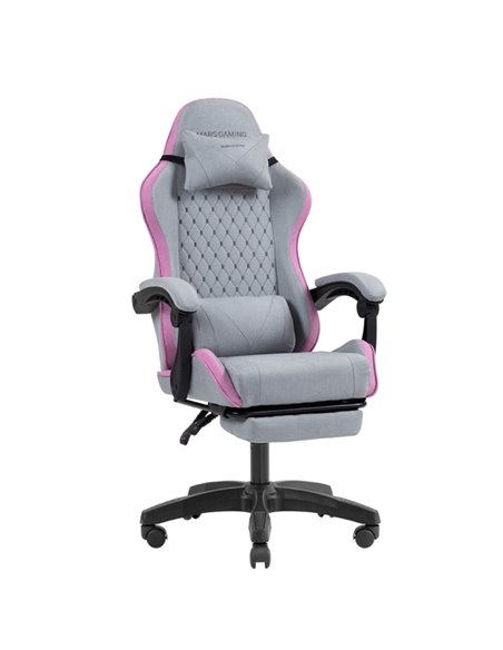 Mars Gaming MGC-X FABRIC Silla Gaming Ergonomica - Reposapies Extensible - Cojines Lumbar et Cervical - 660x540x1250mm - Tejido 