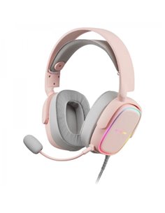 Mars Gaming MHAX Écouteurs Gaming - Iluminacion RGB Flow - Drivers Hi-Fi 53mm - Microfono Amovible - Almohadillas AIR - Compatib