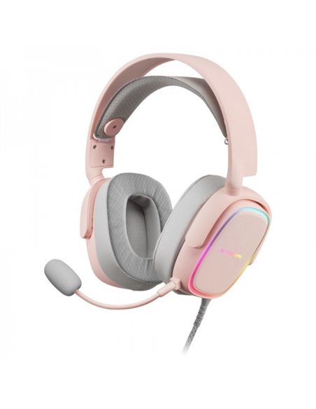 Mars Gaming MHAX Écouteurs Gaming - Iluminacion RGB Flow - Drivers Hi-Fi 53mm - Microfono Amovible - Almohadillas AIR - Compatib