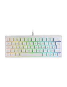 Mars Gaming MKMINIPRO Clavier Compact Hibrido H-Mech - Switch SKN Marron - Disposicion Portuguesa QWERTY PT - Iluminacion RGB Ch
