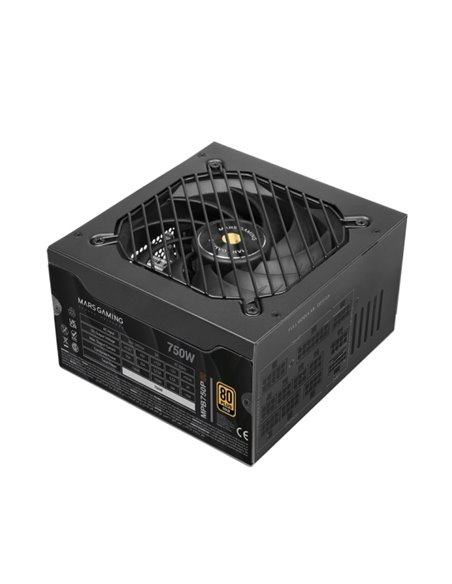 Mars Gaming MPB750PSI Alimentation ATX - 750W - 80 Plus Gold - Ventilateur 140mm - Silencioso 12dB - Cableado Modular - Cables P