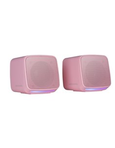 Mars Gaming MS-PRO Haut-parleur Compact de 10W - Alimentation USB - Luces RGB - Jack 3.5mm - Câble de 80cm - Couleur Rose