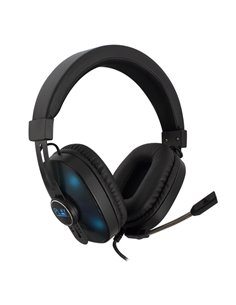 Ewent Écouteurs Gaming - Microfono Intégré - Iluminacion RGB - Control de Volume et Microfono - Diadema Réglable - Câble de Nylo
