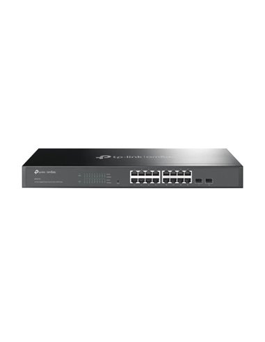 TP-Link Omada SG2218 Switch 18 Puertos - Capa 2 - 16xRJ45 1Gbps - 2xSFP - Silencioso - Supporte QOS - Conmutacion Jusqu'à 36Gbps