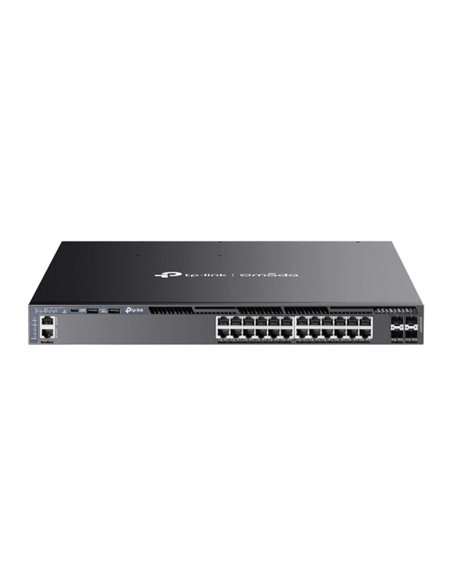 TP-Link Omada SG6428XHP Switch 28 Puertos - Gestionado - 24xRJ45 PoE+ 1Gbps - 4xSFP 10Gbps - Supporte QOS - 4 Ventiladores - Dou