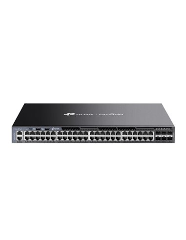 TP-Link Omada SG6654X Switch 54 Puertos - Gestionado - 48xRJ45 1Gbps - 6xSFP+ 10Gbps - Supporte QOS - 2 Fuentes de Alimentation 