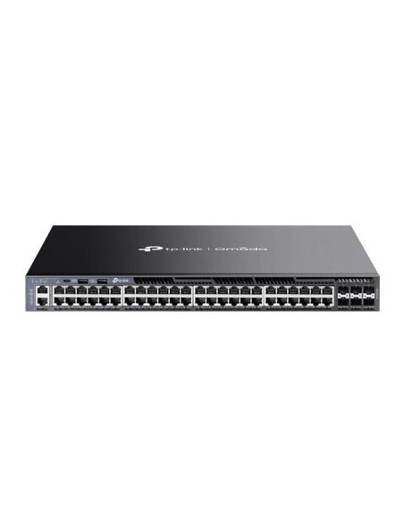 TP-Link Omada SG6654X Switch 54 Puertos - Gestionado - 48xRJ45 1Gbps - 6xSFP+ 10Gbps - Supporte QOS - 2 Fuentes de Alimentation 