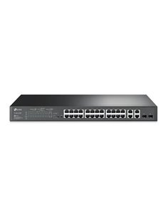 TP-Link Omada SL2428P Switch 30 Puertos - Gestionado - 24xRJ45 100Mbps - 4xRJ45 1Gbps - 2xRJ45/SFP 1Gbps - Supporte QOS - Montaj