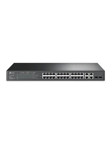 TP-Link Omada SL2428P Switch 30 Puertos - Gestionado - 24xRJ45 100Mbps - 4xRJ45 1Gbps - 2xRJ45/SFP 1Gbps - Supporte QOS - Montaj