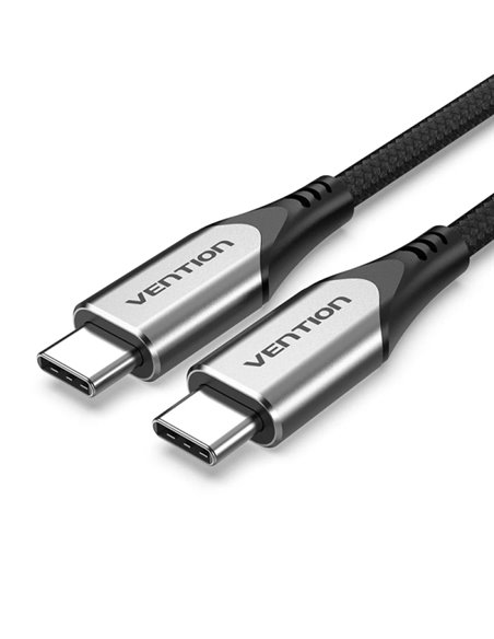 Vention Câble USB-C - Potencia Jusqu'à 60W - Longueur 1.5m - Écran digital - Vitesse Jusqu'à 5Gbps - Veste Trenzada de Coton - C