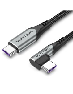 Vention Câble USB-C Coudé - 100W Power Delivery - Longueur 2m - Transferencias Jusqu'à 480Mbps - Recubrimiento de Nailon Tressé 