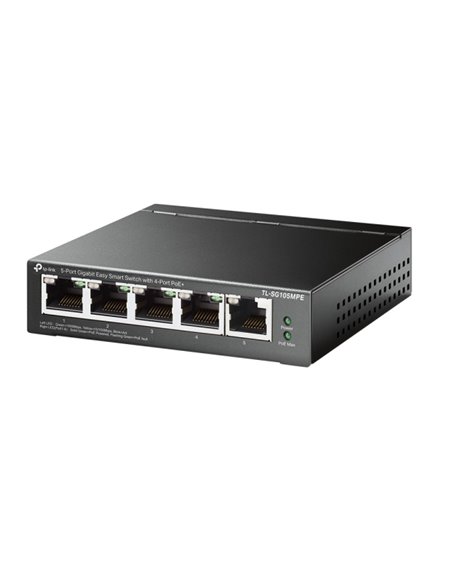 TP-Link TL-SG105MPE Switch 5 Puertos RJ45 1Gbps - Negociacion Automatica - Conmutacion Jusqu'à 10Gbps - Supporte QOS - Autorecup