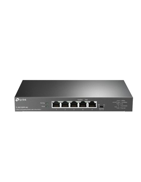 TP-Link TL-SG105PP-M2 Switch 5 Puertos RJ45 2.5Gbps - No Administrado - 4xPoE++ - Supporte QOS - Conmutacion Jusqu'à 25Gbps - Co