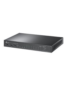 TP-Link TL-SL1311P Switch 11 Puertos - Portée jusqu'à 250m Avec Câble - 8xRJ45 PoE+ 100Mbps - 2xRJ45 1Gbps - SFP 1Gbps - Recuper
