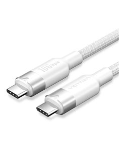 Vention Câble USB-C 3.2 - Potencia Jusqu'à 100W - Transmision 4K à 60 Hz - Longueur 0.5m - Recubrimiento de Nailon Tressé - Vite