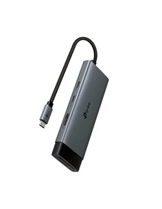 TP-Link UH7020C Hub 7 en 1 - Power Delivery 100W - HDMI 4K - 2xUSB-C - 2xUSB-À - SD - MicroSD - Câble USB-C de 18cm - Aluminium 