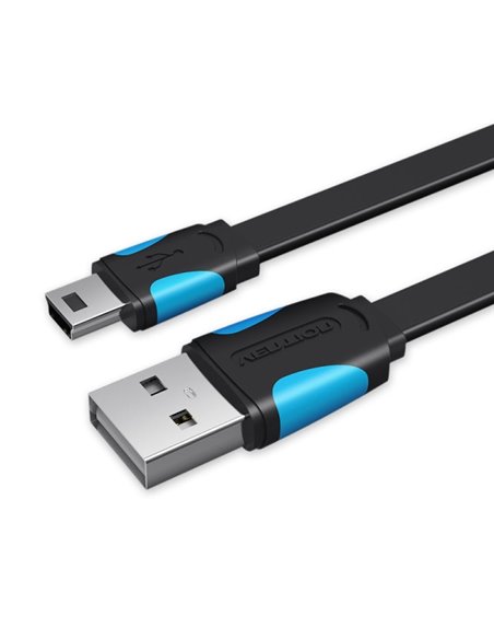 Vention Câble USB 2.0 Mâle à Mini USB Mâle - 2m - Plano - Couleur Noir
